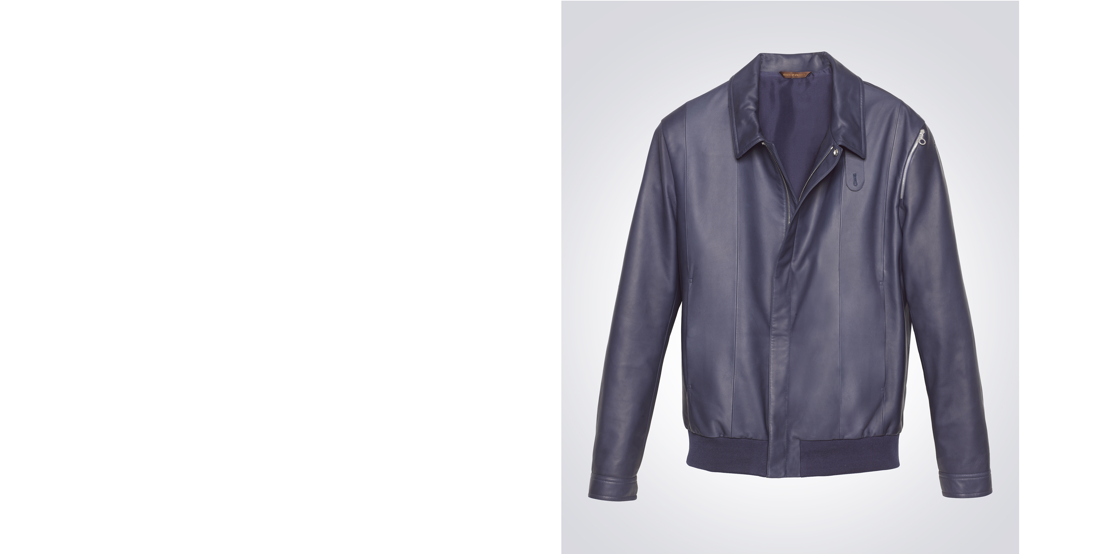 Blouson Joss Beaumont en agneau nymphe acier