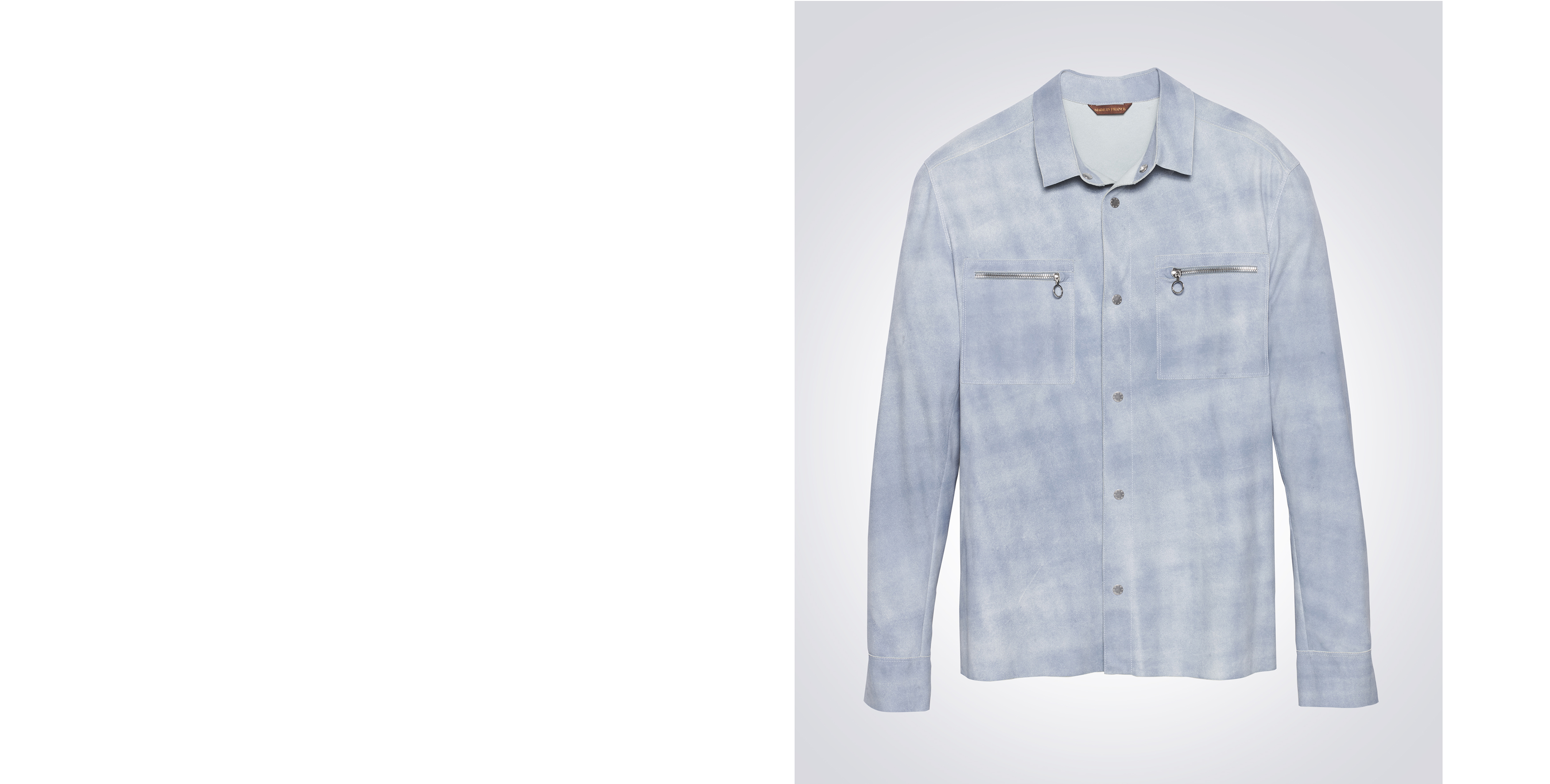 Skiffle shirt in light blue vintage goat