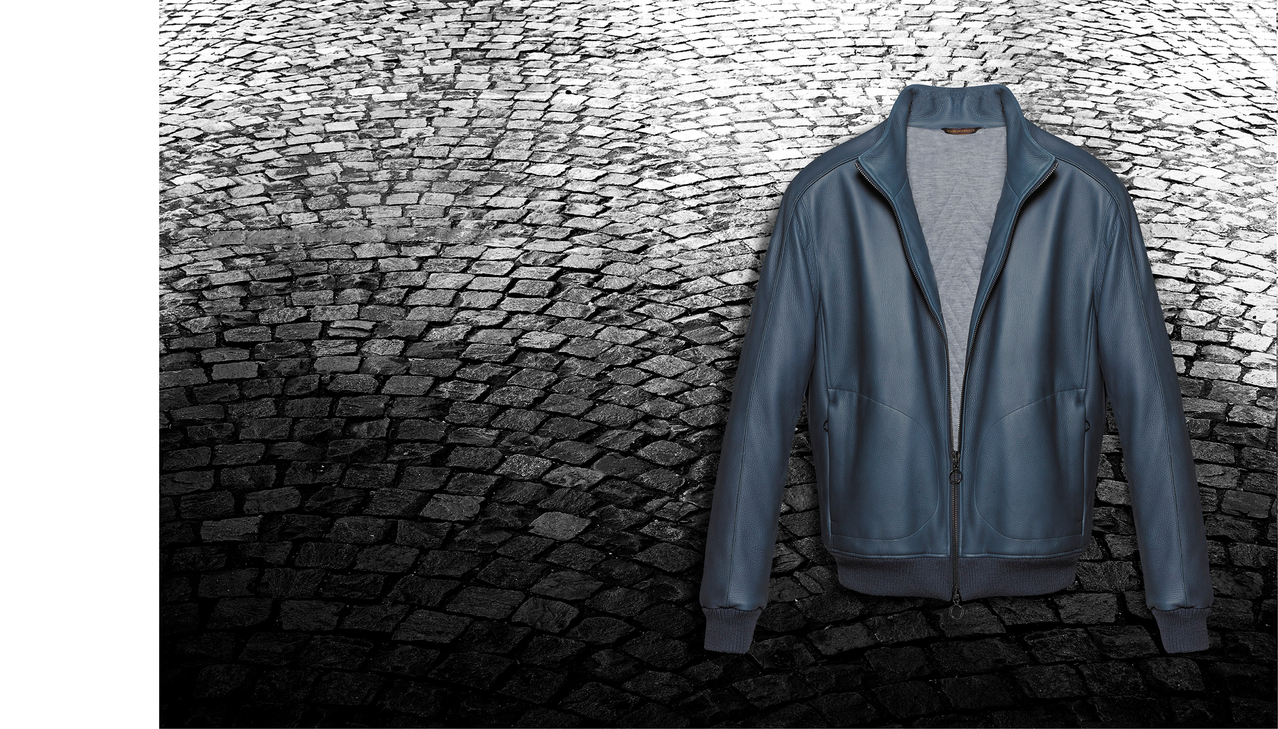 Daytona jacket – 667 deer leather, lined with padded jersey cashmere