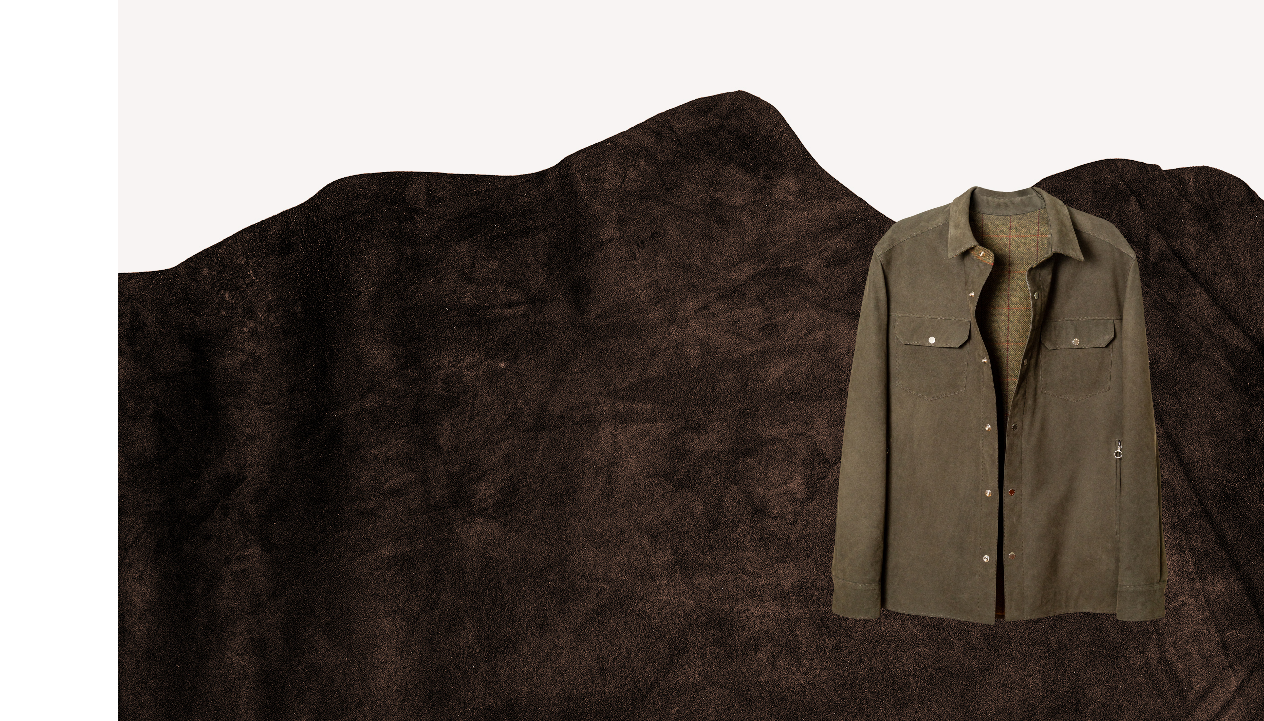 VCPA chamoy calf lined with H. Tweed cashmere